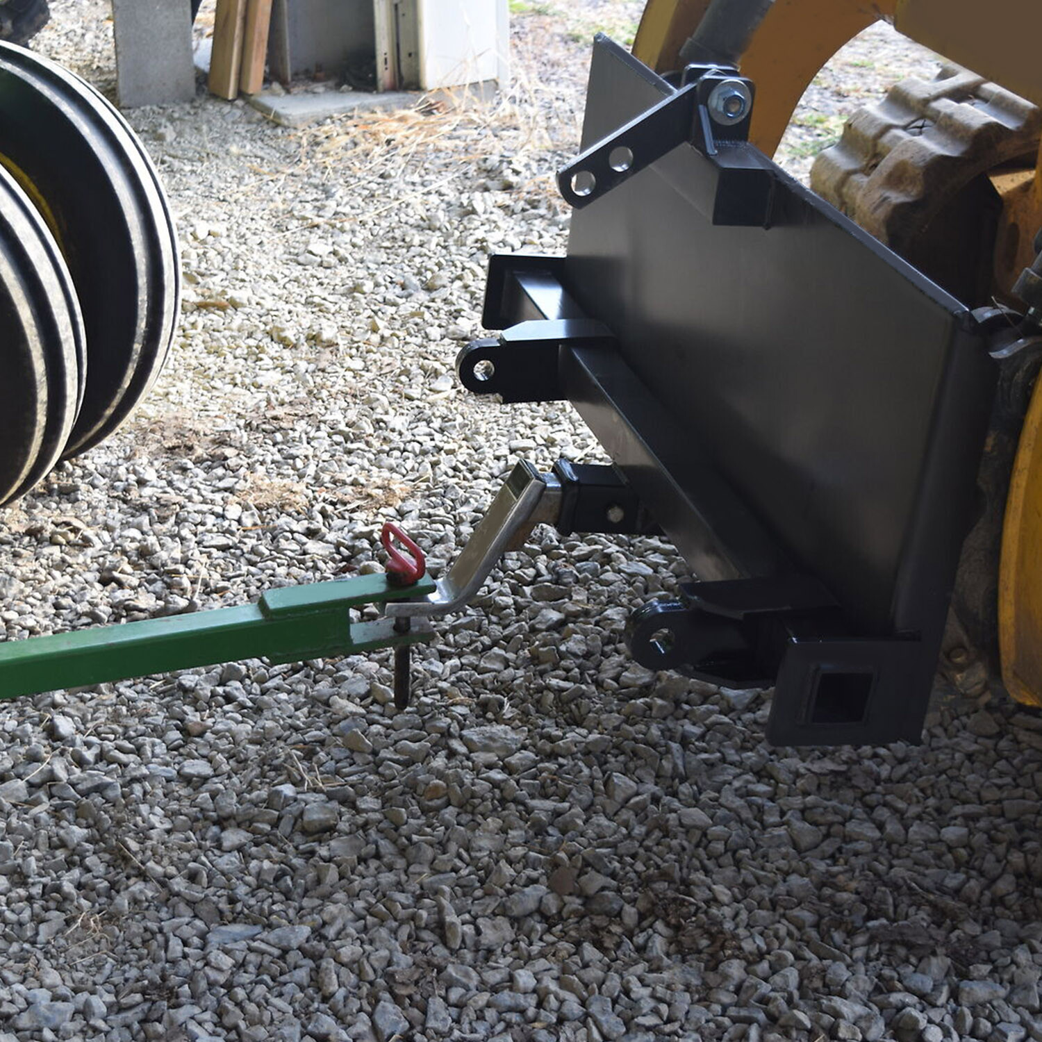 3 Point Attachment Adapter Hitch Adjustable Width Skid Steer Loader Tractor