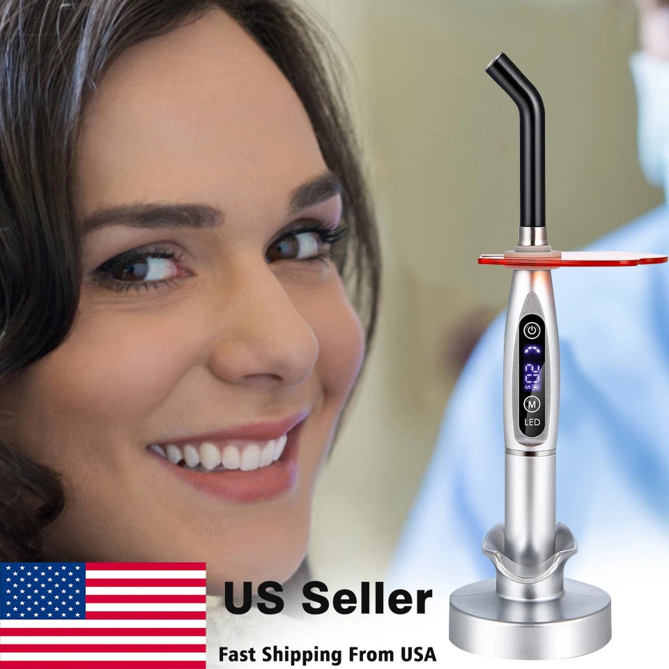 Dental LED Cure Curing Light Lamp 2000mw 5W Tool Resin Cure Cordless Wireless