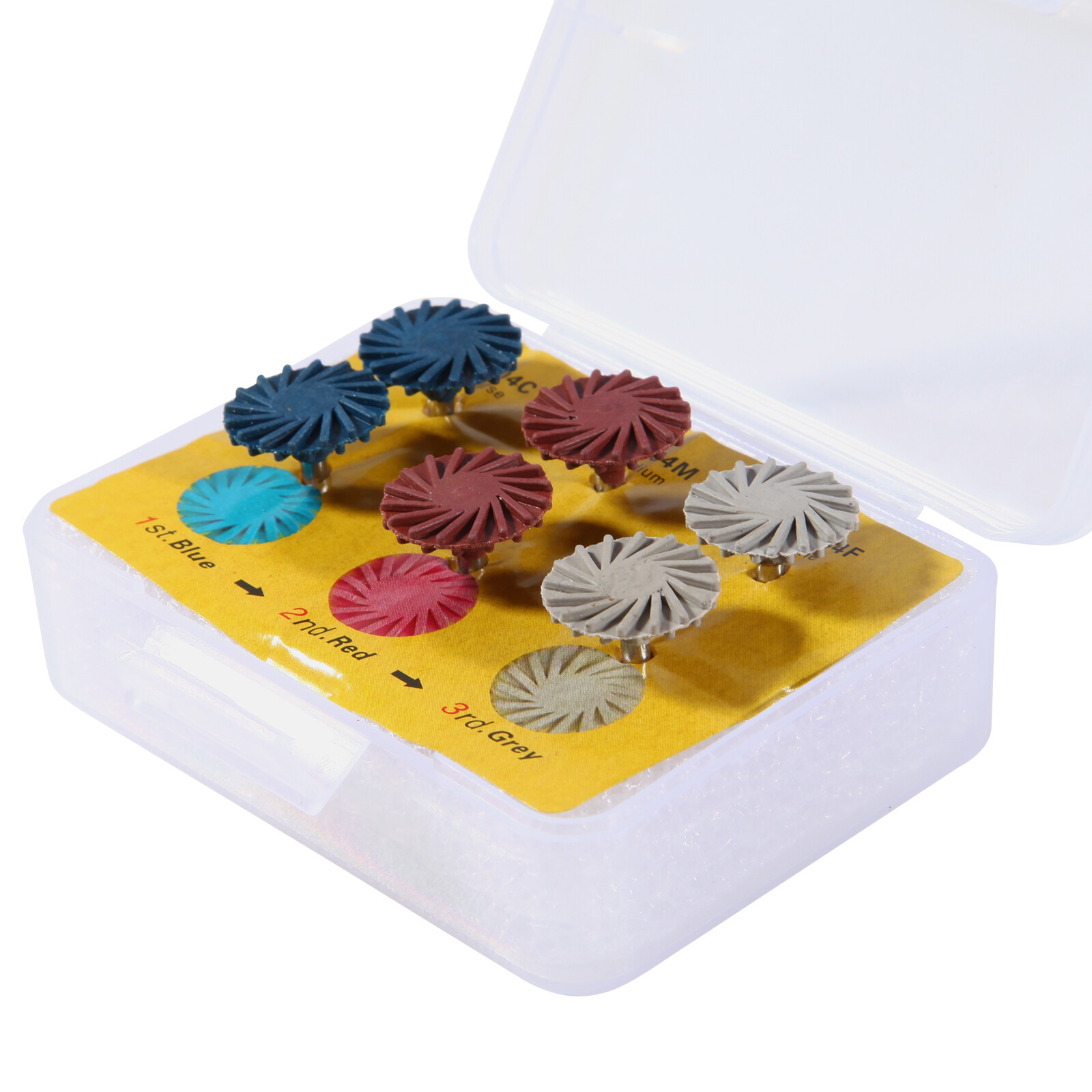 6pcs/box Dental Polish Kit Composite Resin Polishing Disc Spiral Polish Wheel