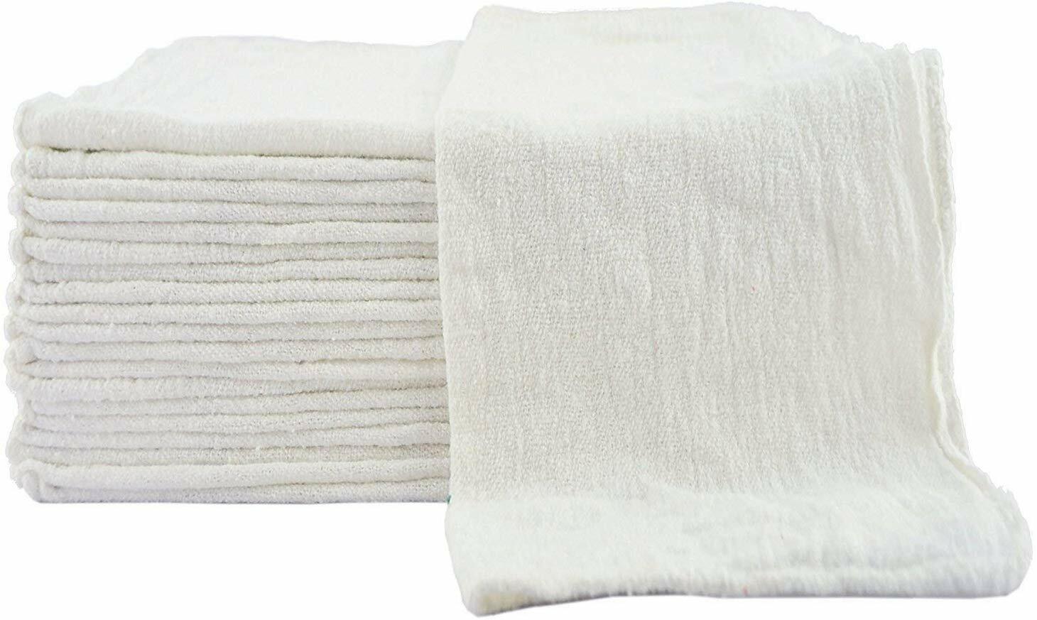 1000 New Industrial Shop Rags Cleaning Towels White Large 12×14 Towel B-Grade