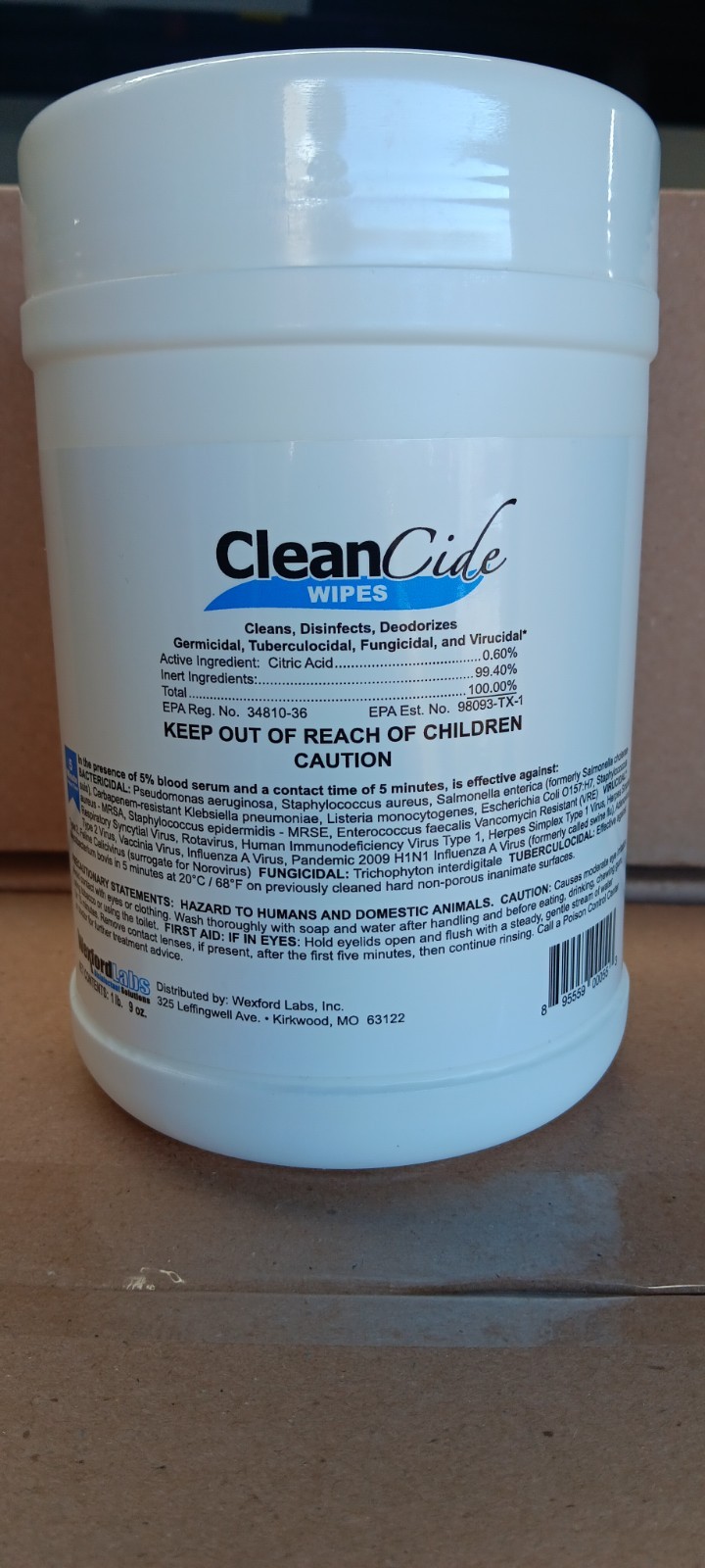 CleanCide Wipes 160-Count (Pack of 12) – Exp 12/2023 – Great deal.