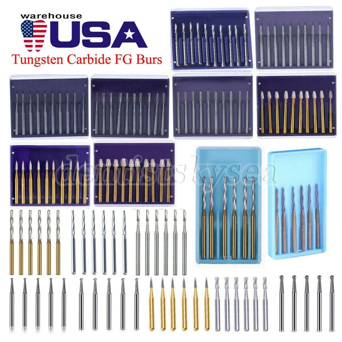 High Speed Regular/Surgical FG/Endo/Zekrya Round Tungsten Carbide Burs Dental