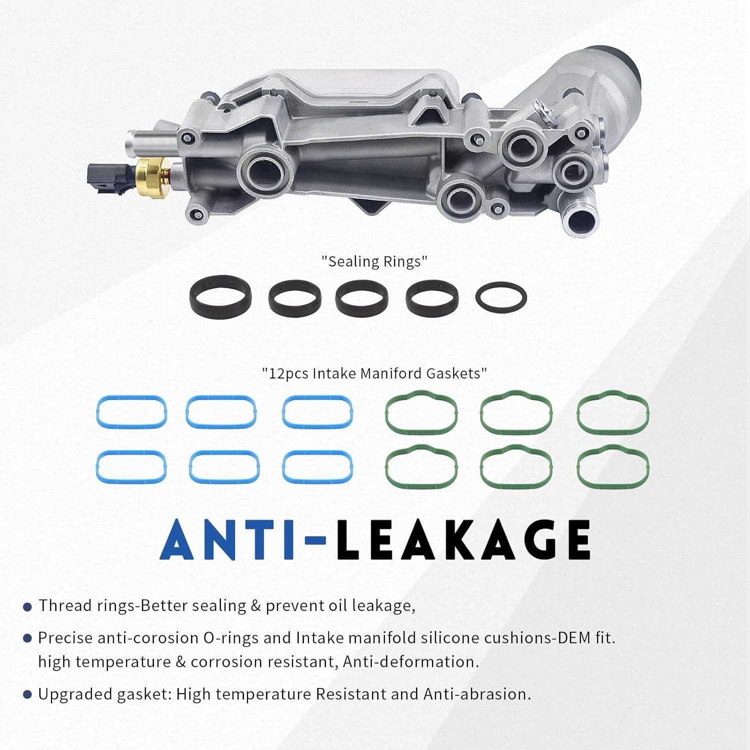 Aluminum Engine Oil Filter Housing w 3.6L Cooler Adapter for 2011-2025 DodgeJeep