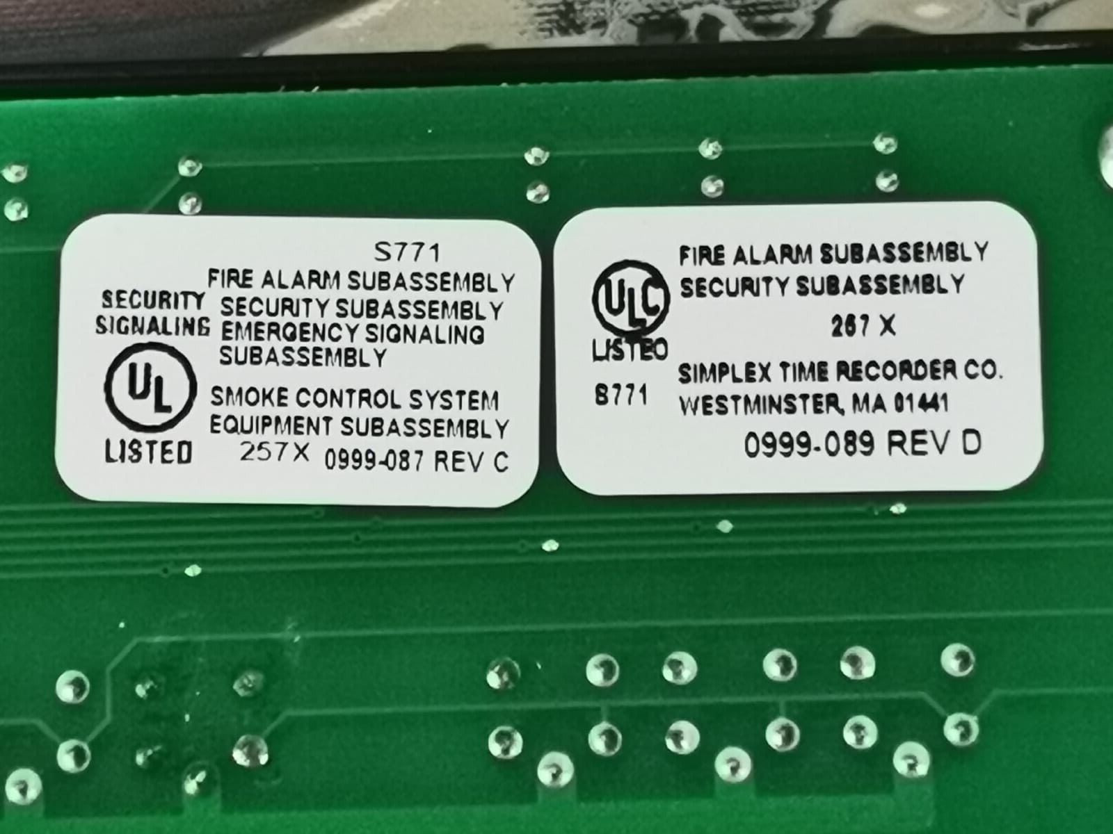 Simplex 4100-1275 HOA IBC MOD/24 Switch/24WH LED Part No. 0743816