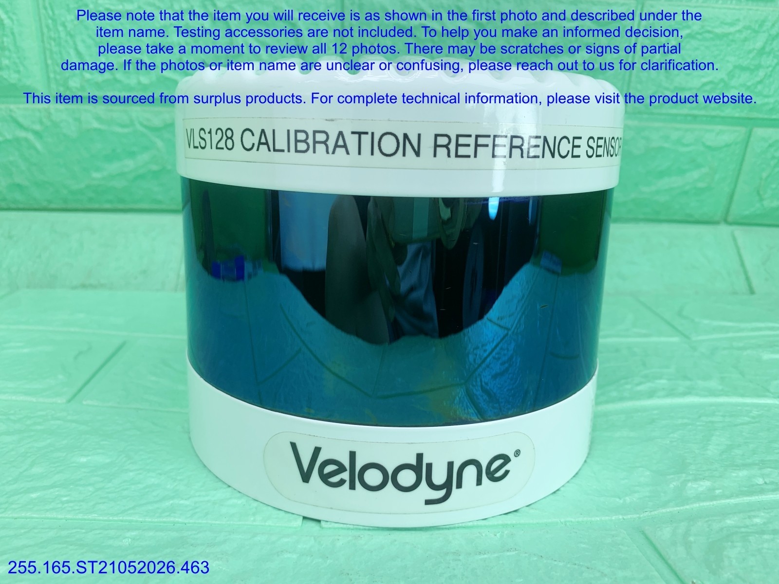 Velodyne VLS-128 LiDAR Sensor MISSING cables as in photos, sn:0025, DHL