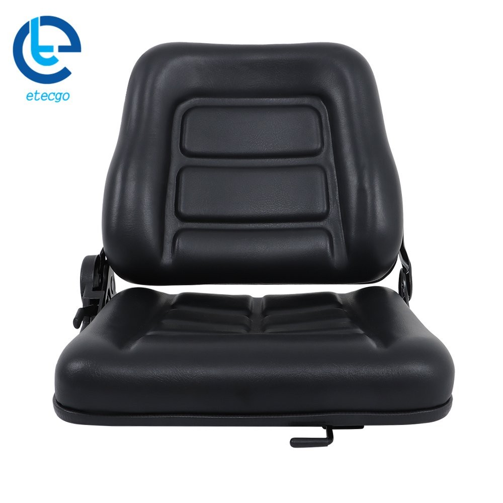 Forklift Tractor Seat Durable Adjustable Backrest Slide PVC Leather Suspension