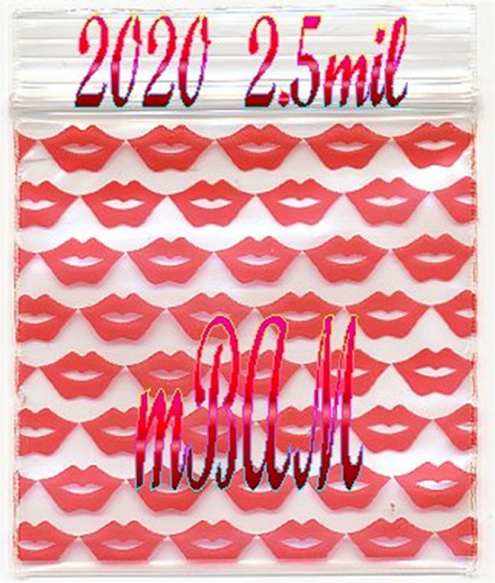 100 2.5 3.0 MIL GIRLIE LOT APPLE ZIP BAGGIES HEART SILVER METALLIC