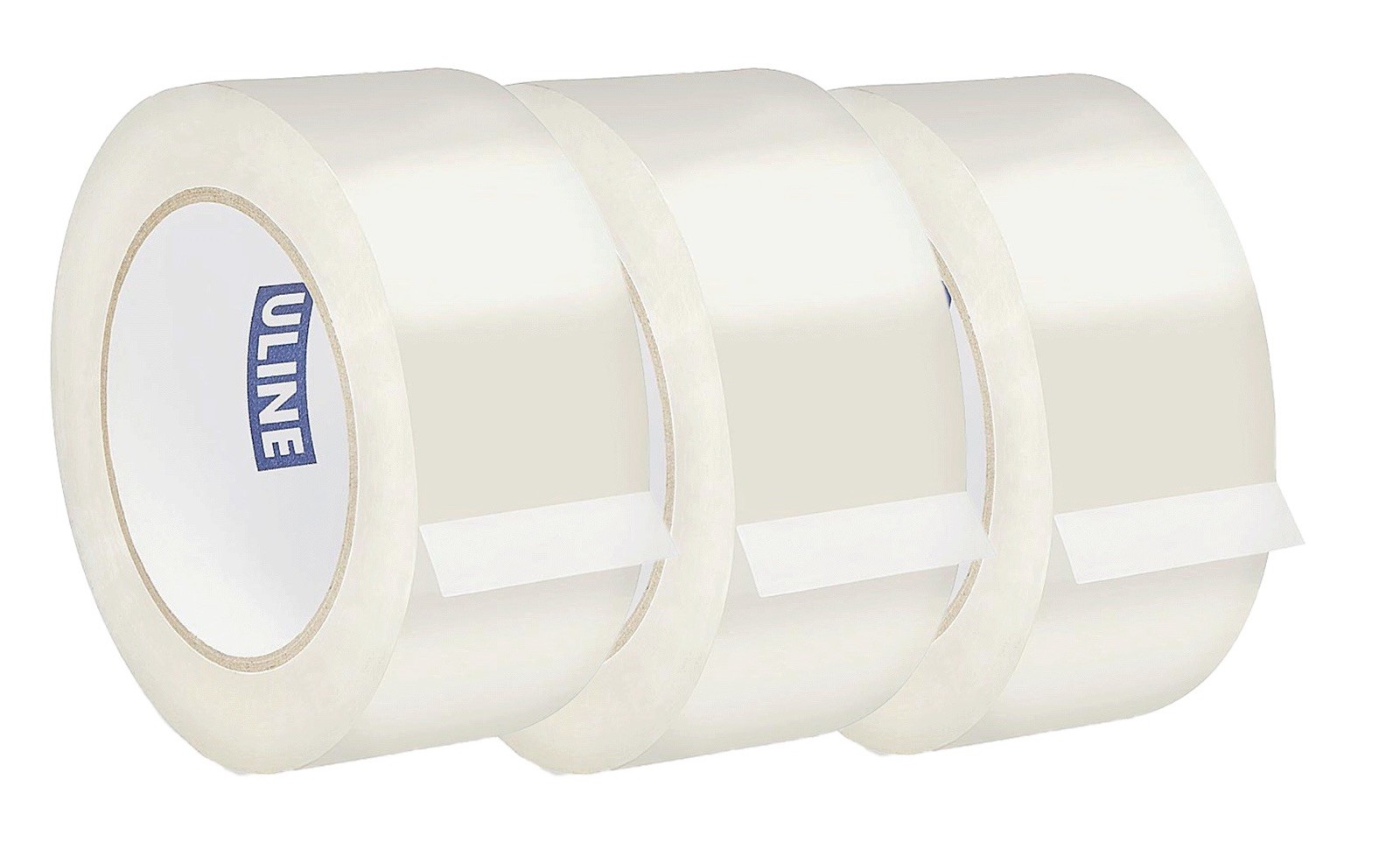 (3) Uline S-423 INDUSTRIAL – 2″ x 110 yard 2mil Strong Clear Shipping Tape NEW