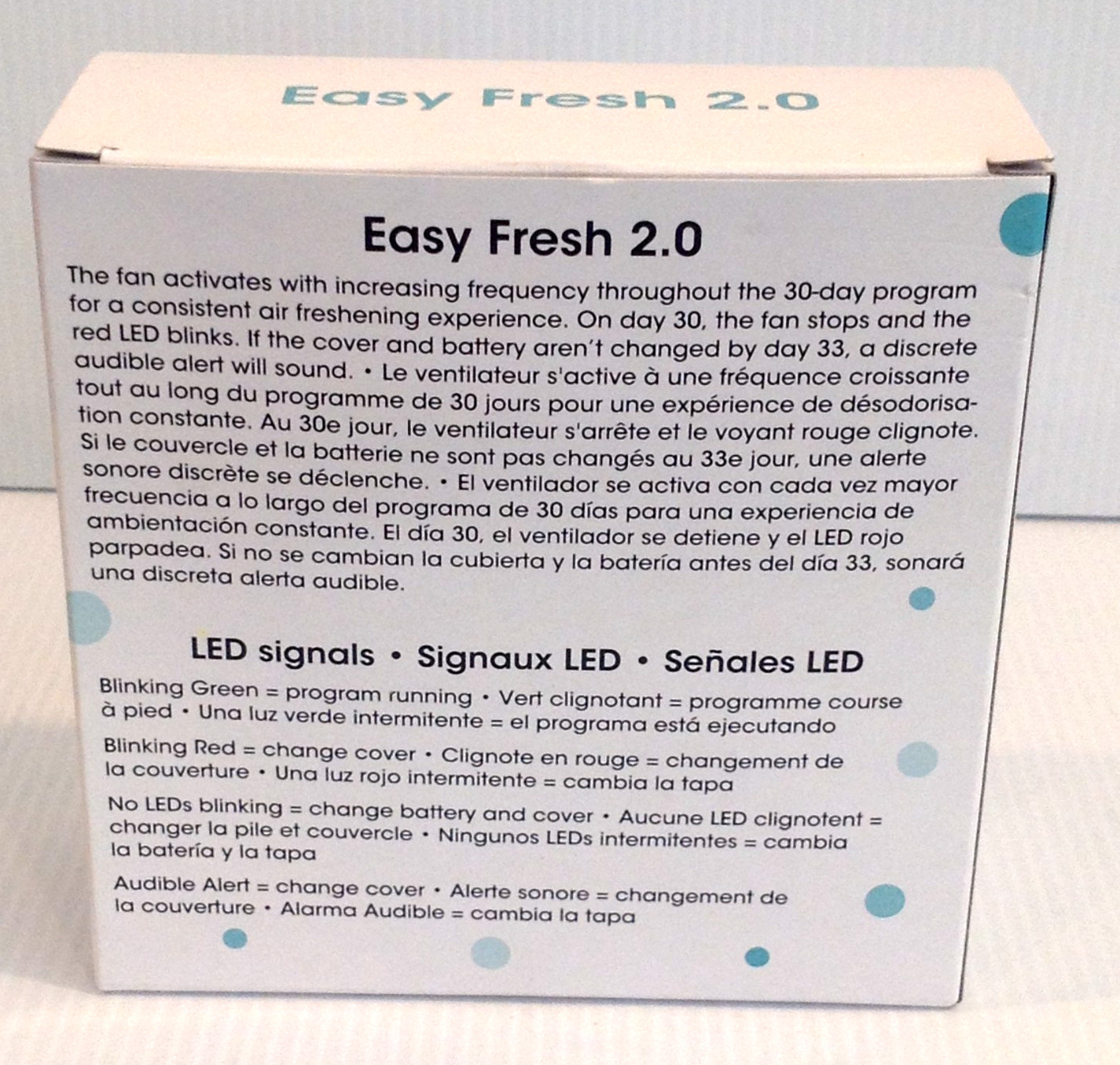 Fresh Products Easy Fresh 2.0 Air Freshener Dispenser Base Only White EFCABPE-A1