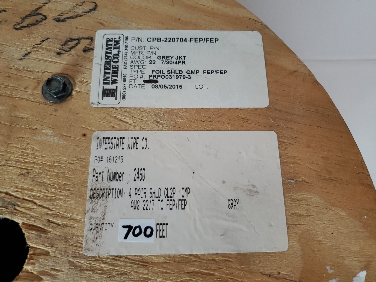700 ft. Interstate 4 Pair, 8 Conductor, 22 AWG, FEP Wire Cable – CPB-220704-FEP
