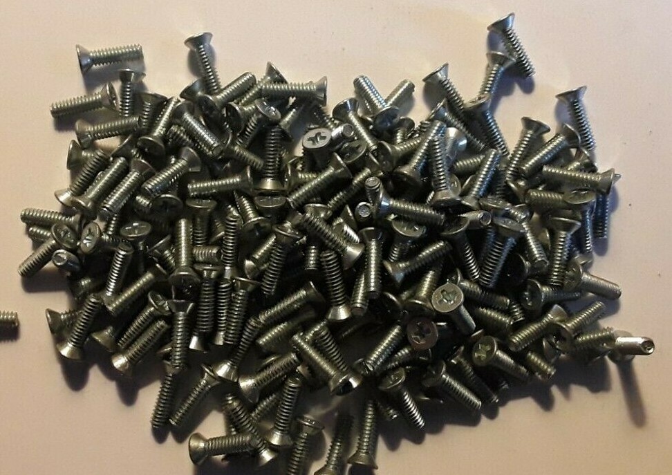 #3-48 x 3/8″ FLAT HEAD PHILLIPS MACHINE SCREWS STEEL ZINC, SELECT QTY