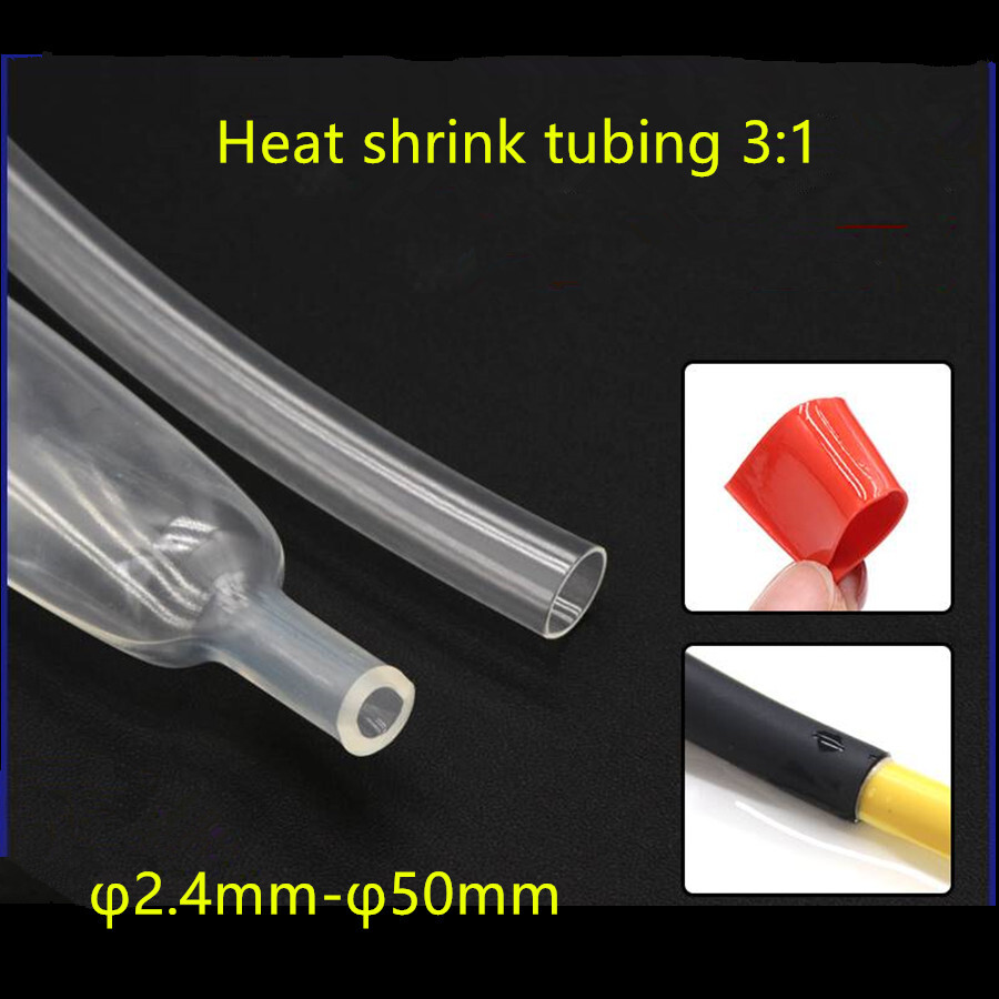 Heat Shrink Tubing Tube Dual Wall 3:1 Marine Adhesive Glue Lined Clear