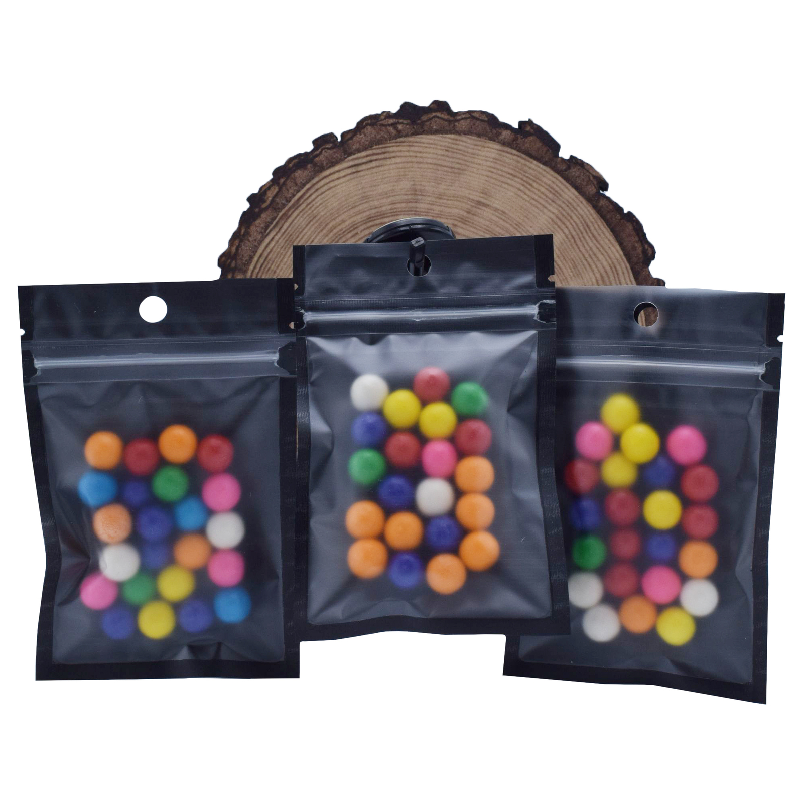QQ Studio 10x18cm Black Food Safe QuickQlick™ Flat Candy Bag with Hang Hole