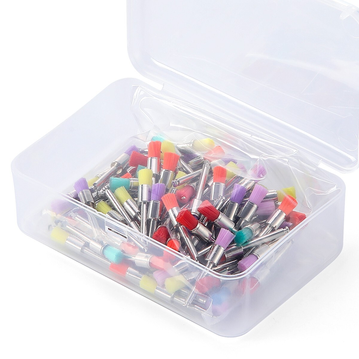 100 Brush Prophy Polisher Brush Latch Flat Type (RA) Nylon Bowl Polishing Dental