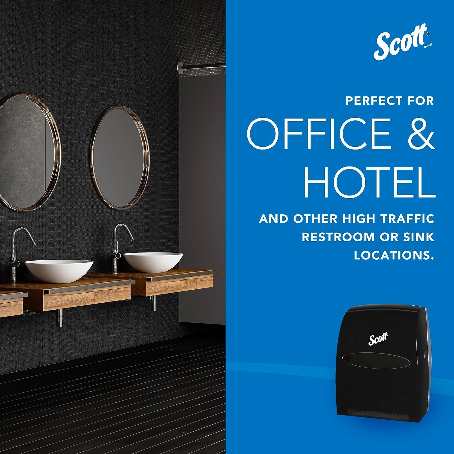Scott Essential Manual Hard Roll Towel Dispenser: ADA, Battery-Free