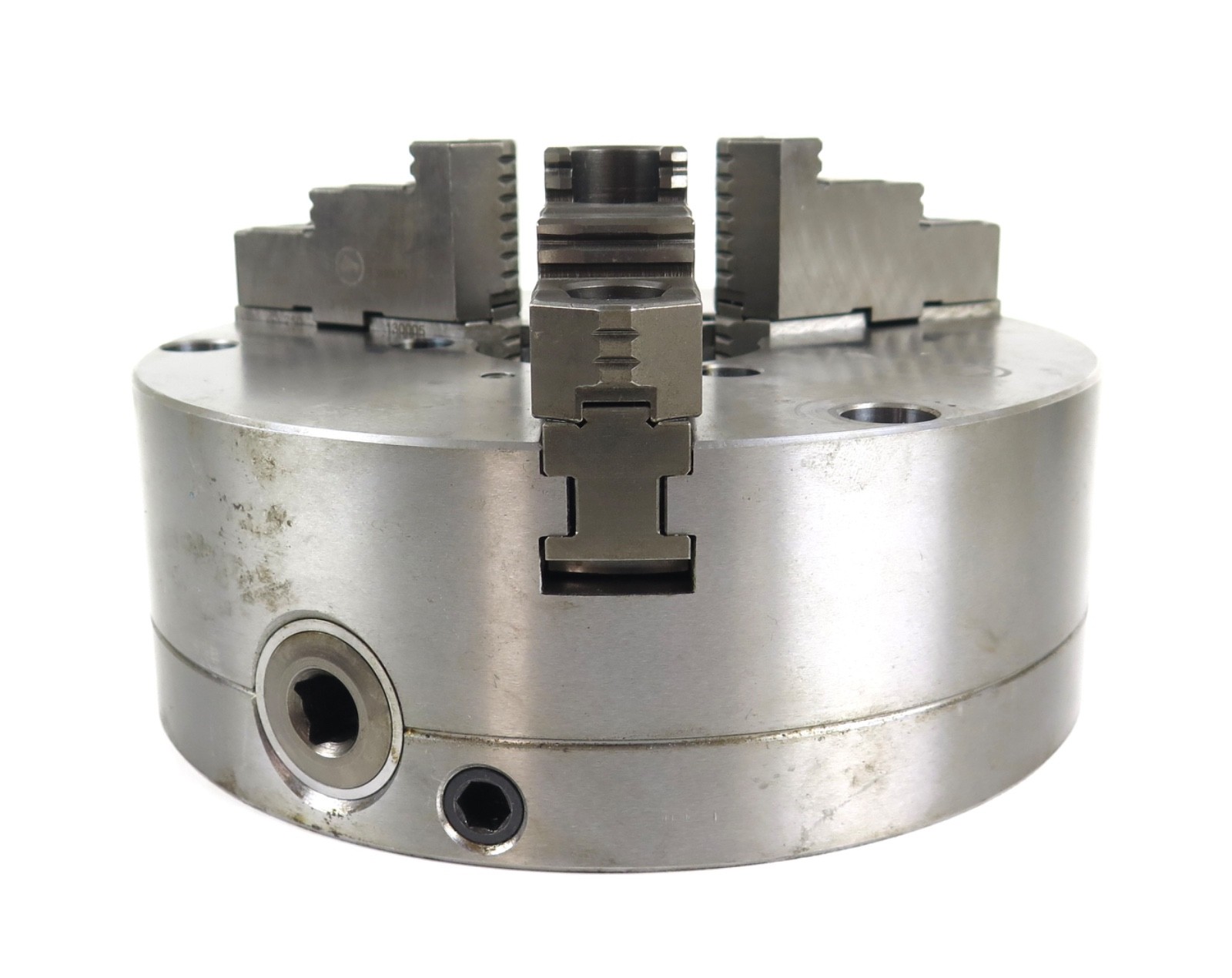 BISON 10″ SET-TRU 3-Jaw Self Centering Lathe Chuck No. 3565-10 w/ Plain Back
