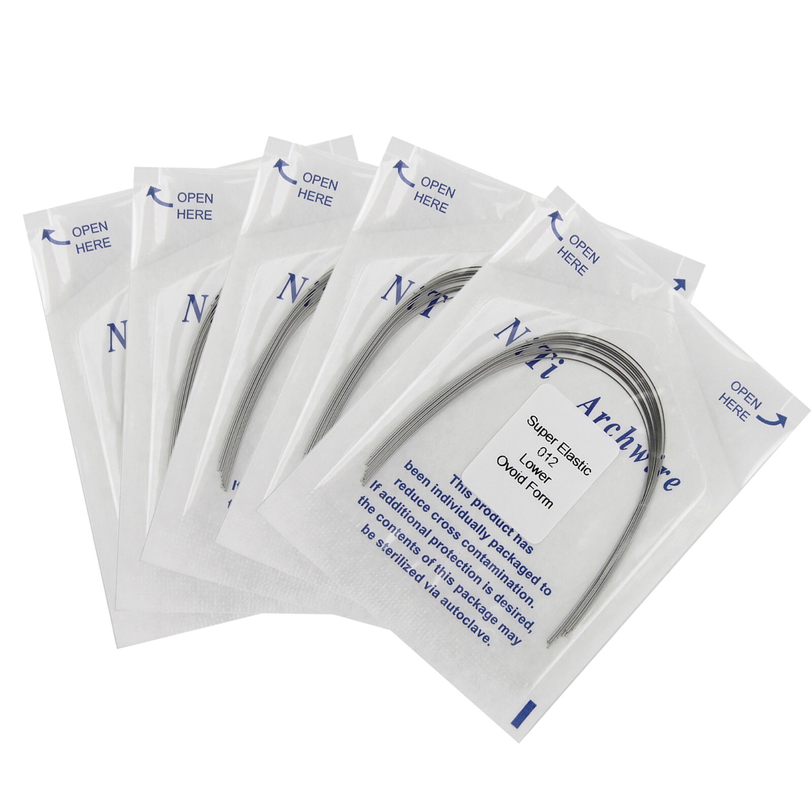 100pcs Dental Orthodontic Arch Wire Niti Stainless Steel Round Rectangular Ovoid