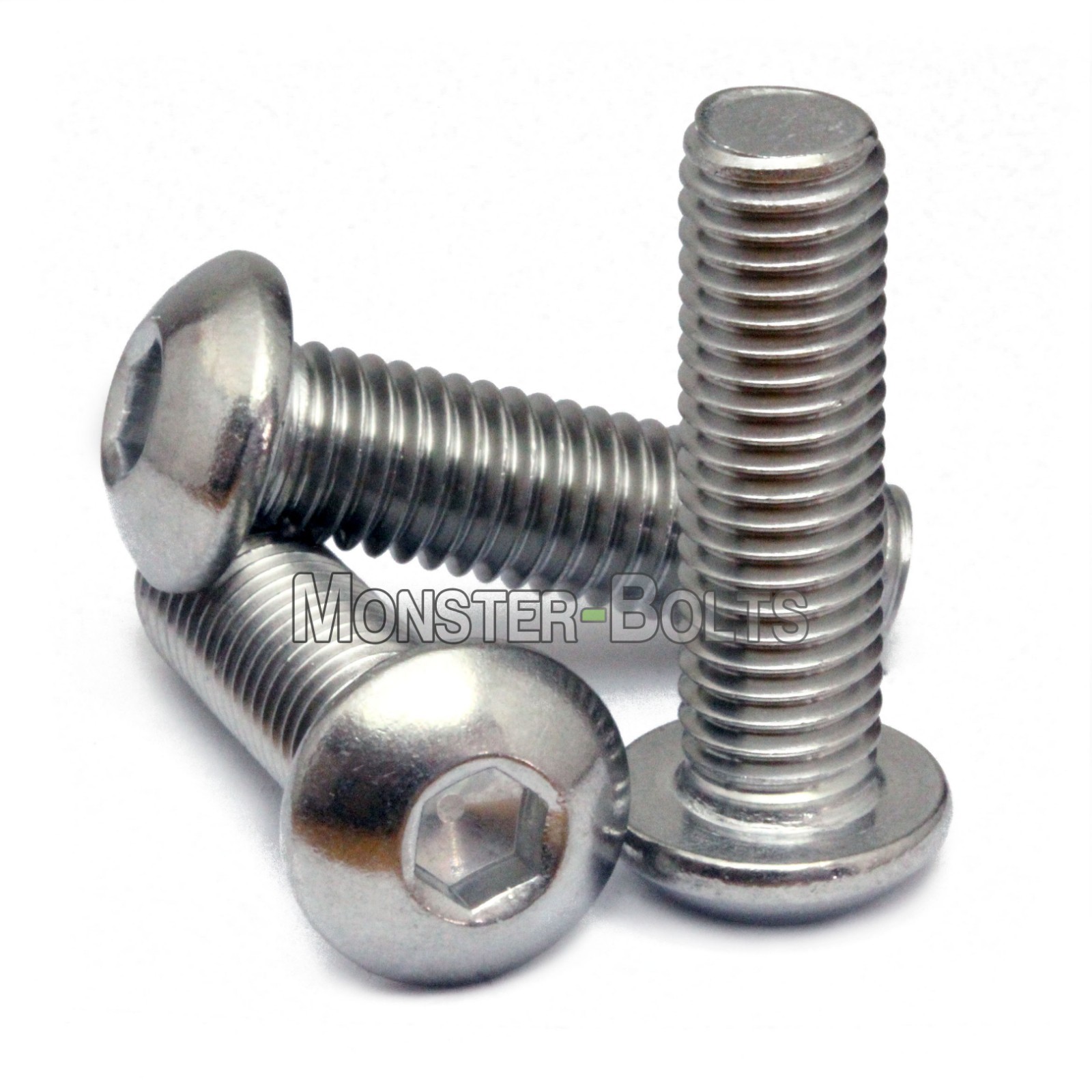 #8-32 Stainless Steel Button Head Socket Cap Screws, SAE Coarse Thread 18-8 A2