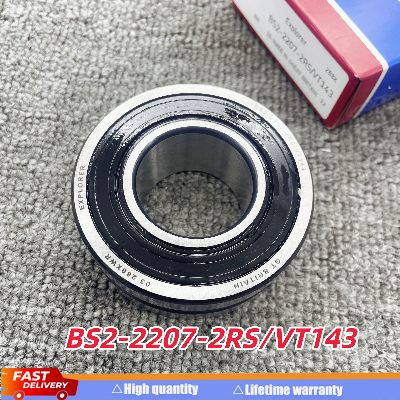 Spherical Roller Bearing BS2-2207 2RS/VT143 35x72x28 mm
