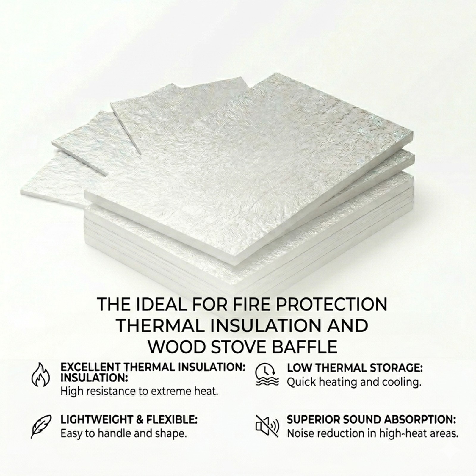 Ceramic Fiber High Temperature Insulation Blanket High Density Fireproof Thermal