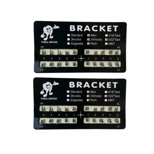 10 Packs Mini Dental Orthodontic Brackets Metal Braces Roth Slot.022 3-4-5 Hooks