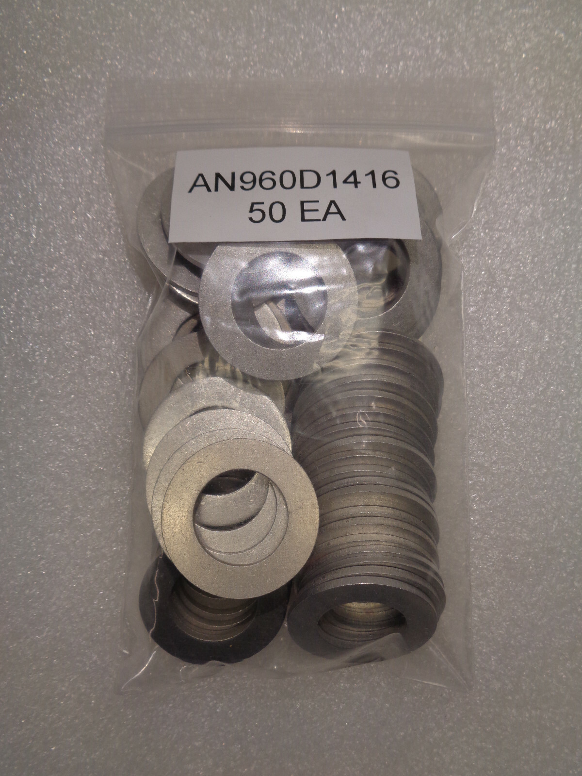 AIRCRAFT FLAT ALUMINUM WASHERS AN960D1416 SA NAS1149D1490H SET OF 50 EACH NEW