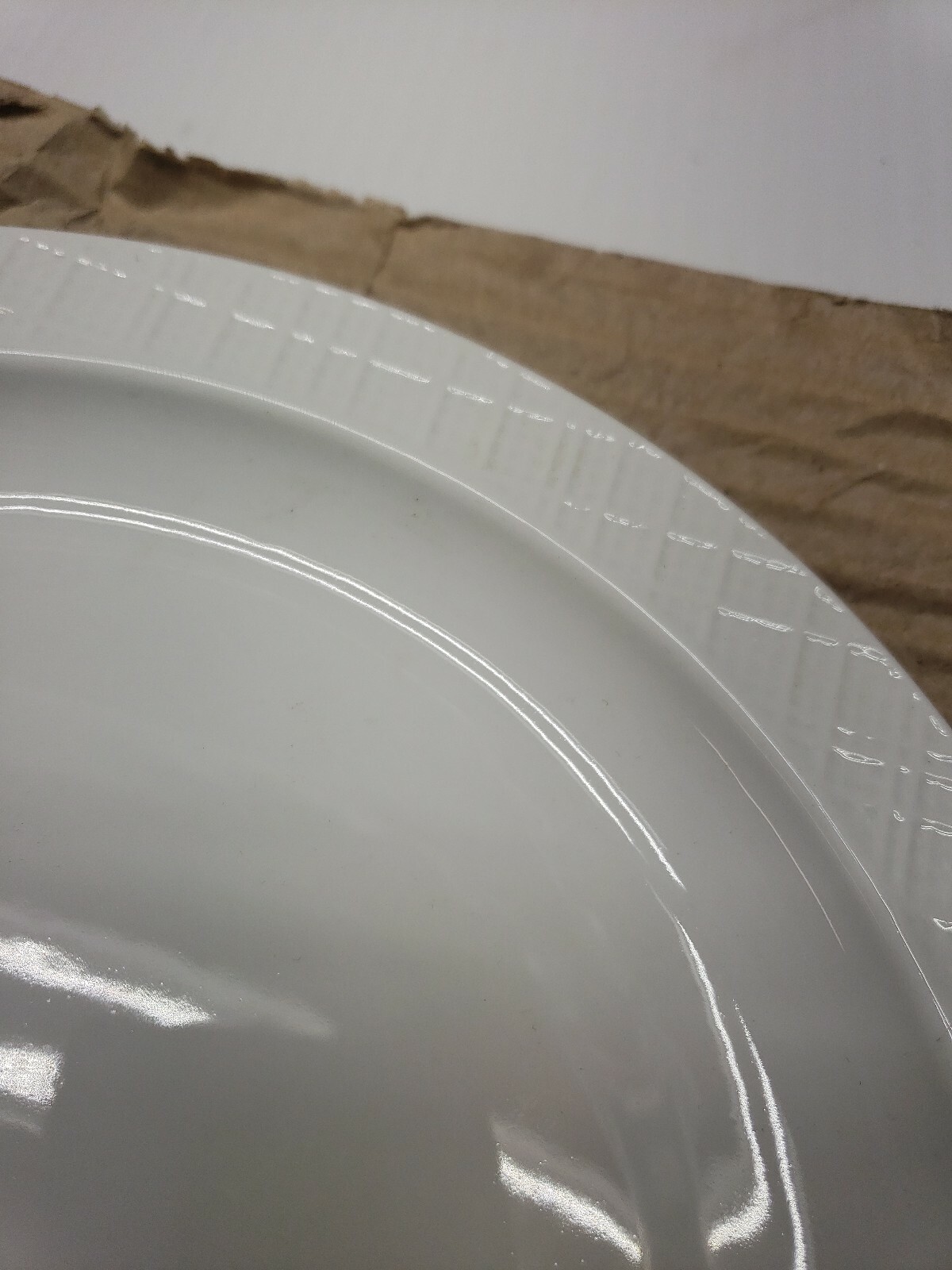 ITI China Dredson 8 3/8″ Plate Narrow Rim Bright White 6 Plates