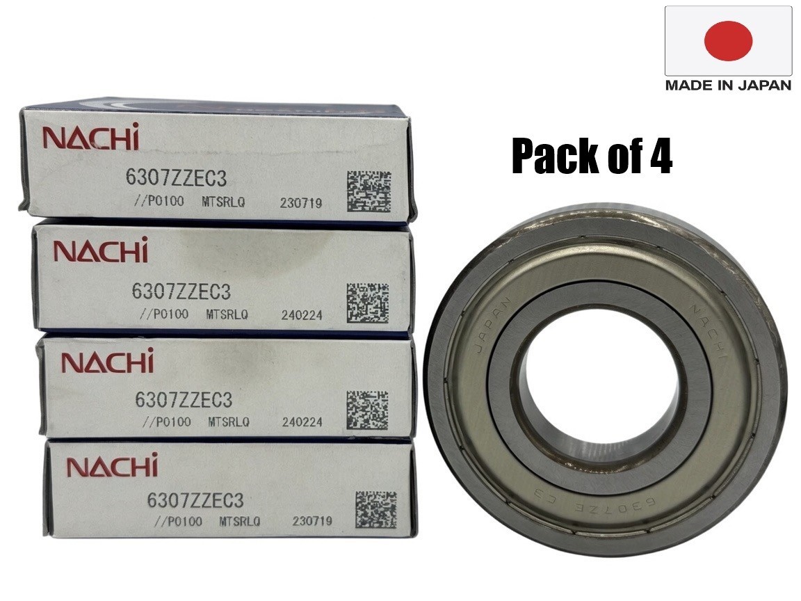 4 PACK, 6307-ZZ E C3, NACHI-Japan, 35X80X21mm, NEW
