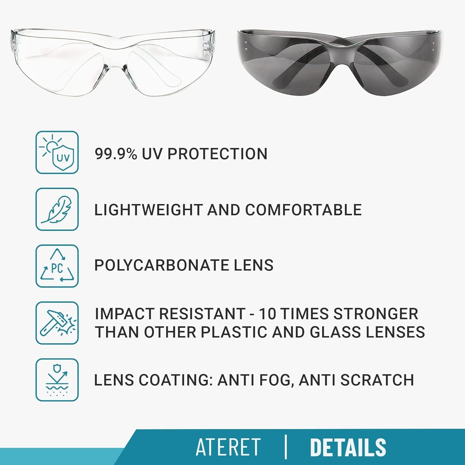 12 Pack Pair Protective Safety Glasses Clear Lens Eyewear Anti Scratch Work UV