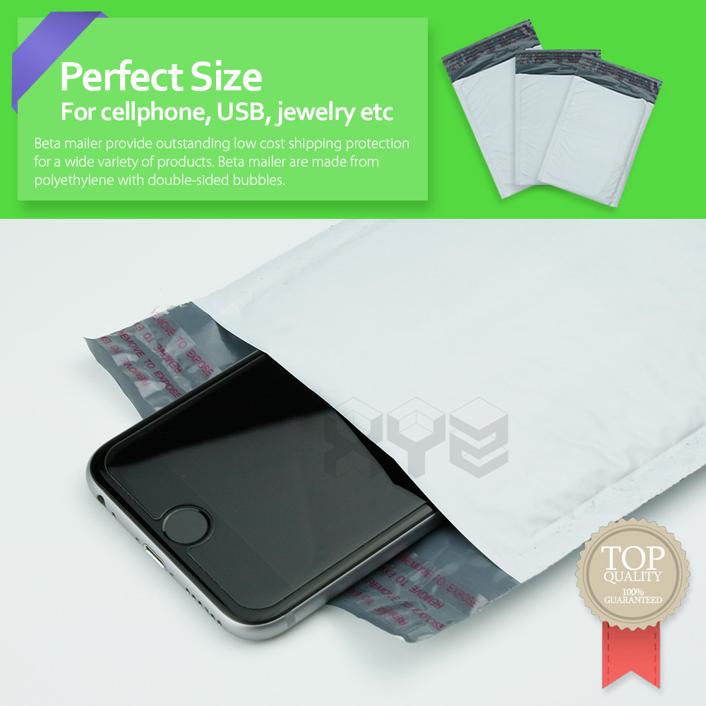 #000 4×8 (4×7) Poly Bubble Mailer Padded Envelope Shipping Bag 25,50,100,250,500
