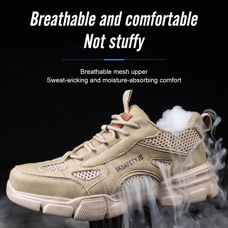 Men Lightweight Safety Shoes Work Shoes Steel Toe Protective Boots sneakers