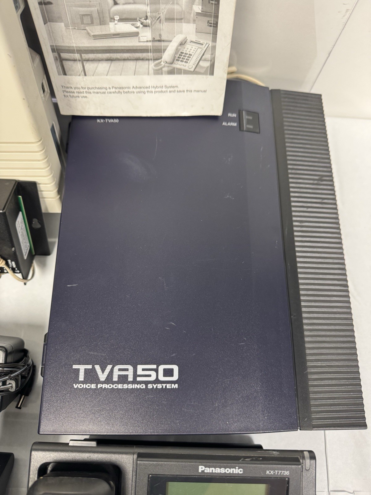 Panasonic KX-TA824 Hybrid Telephone System w/ KX-TVA50, VIKING PA-2A, 6 Phones