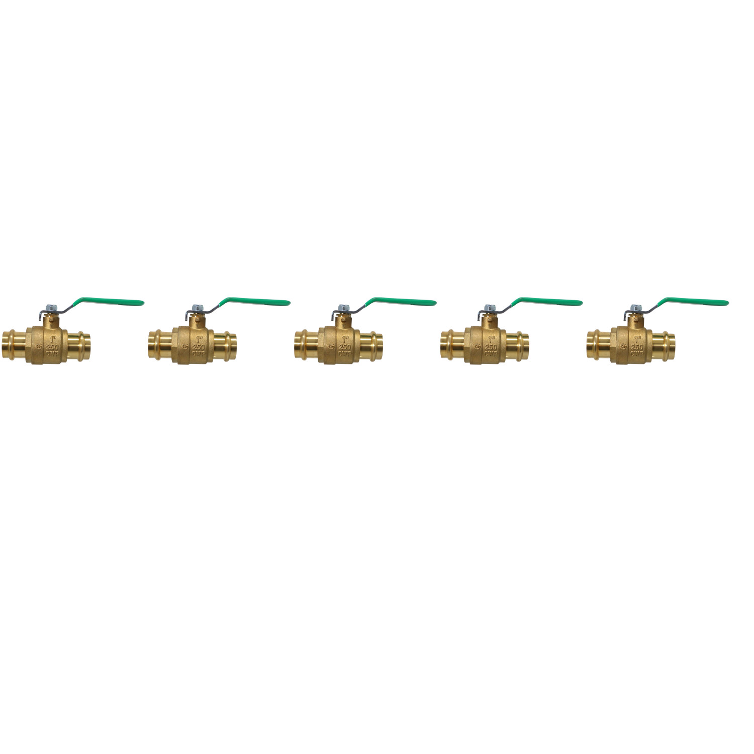 5 Pack XFITTING 1″ Press Ball Valve, Lead Free Brass, Full Port, ProPress