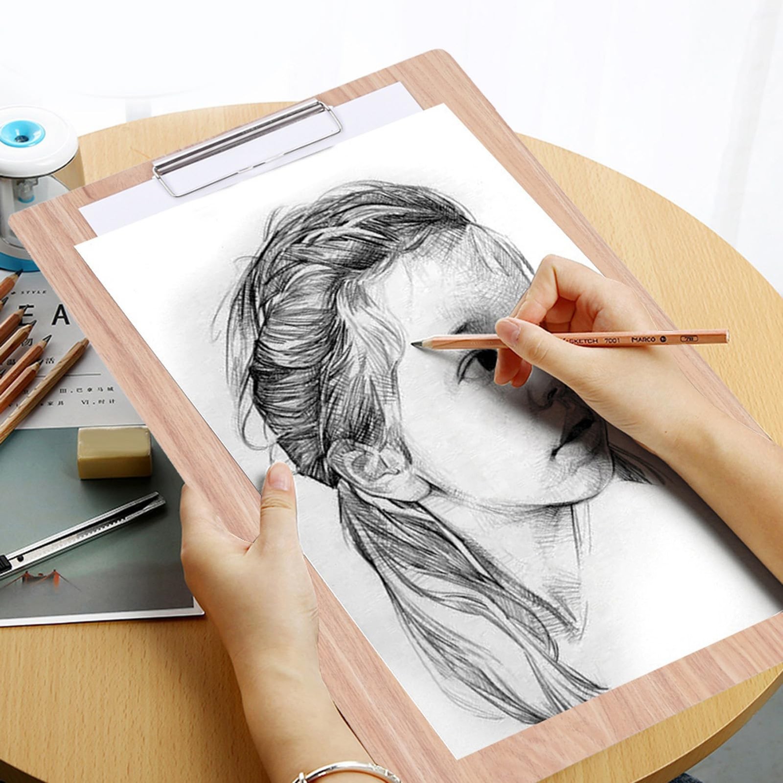 8K Sketch Board, 15.75×11.34in Watercolor Board, Wood Clipboard Suitable for …