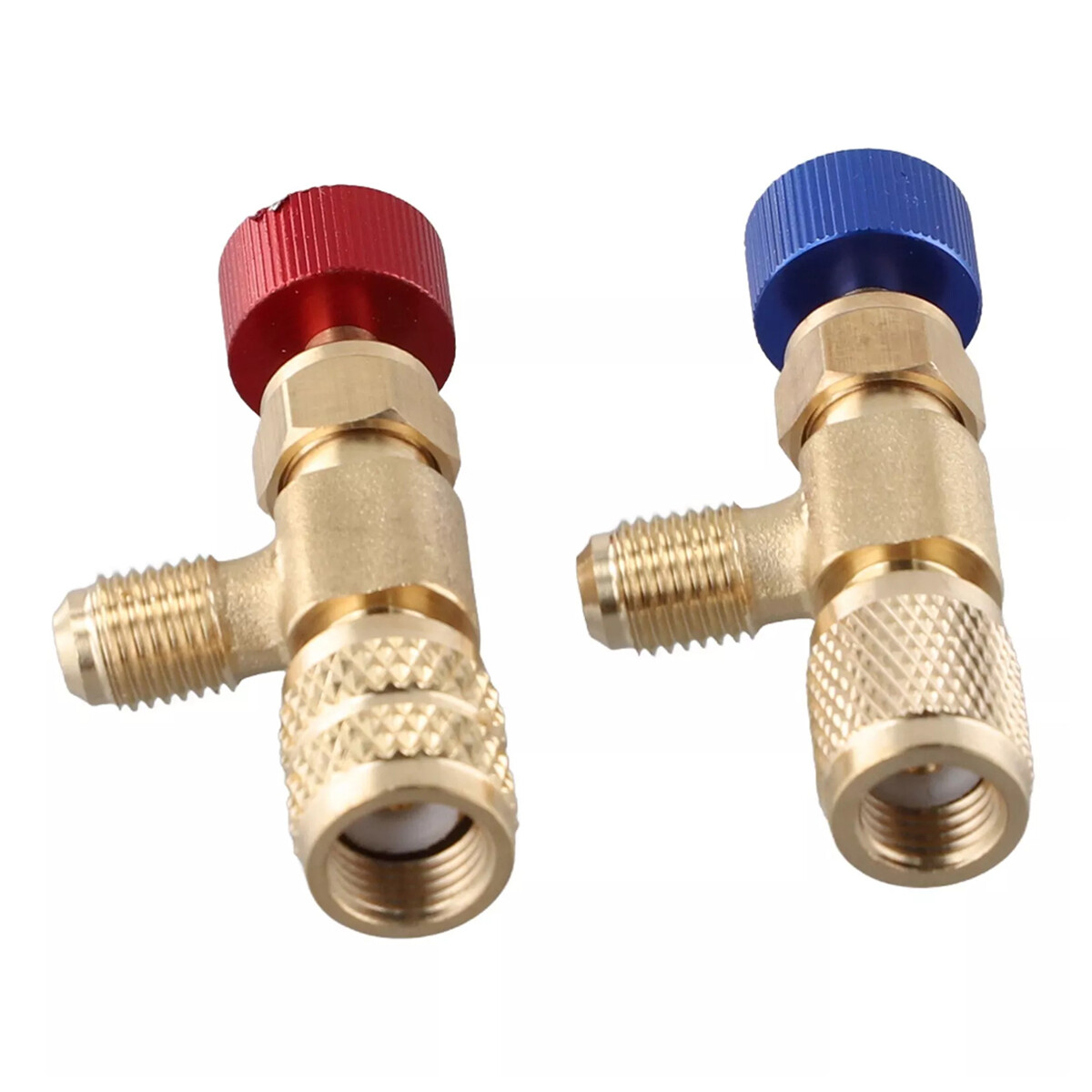 2PCS R410 R22 Refrigerant Service Charging Shut off Adapter Control Valve HVAC