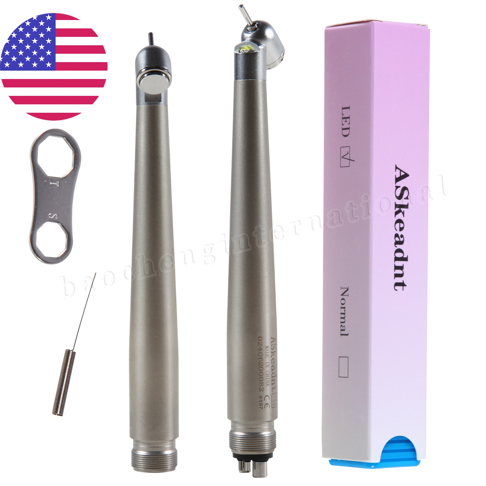NSK Style Turbina Dental Handpiece High Speed PANA-MAX Turbine 45° LED 4Hole