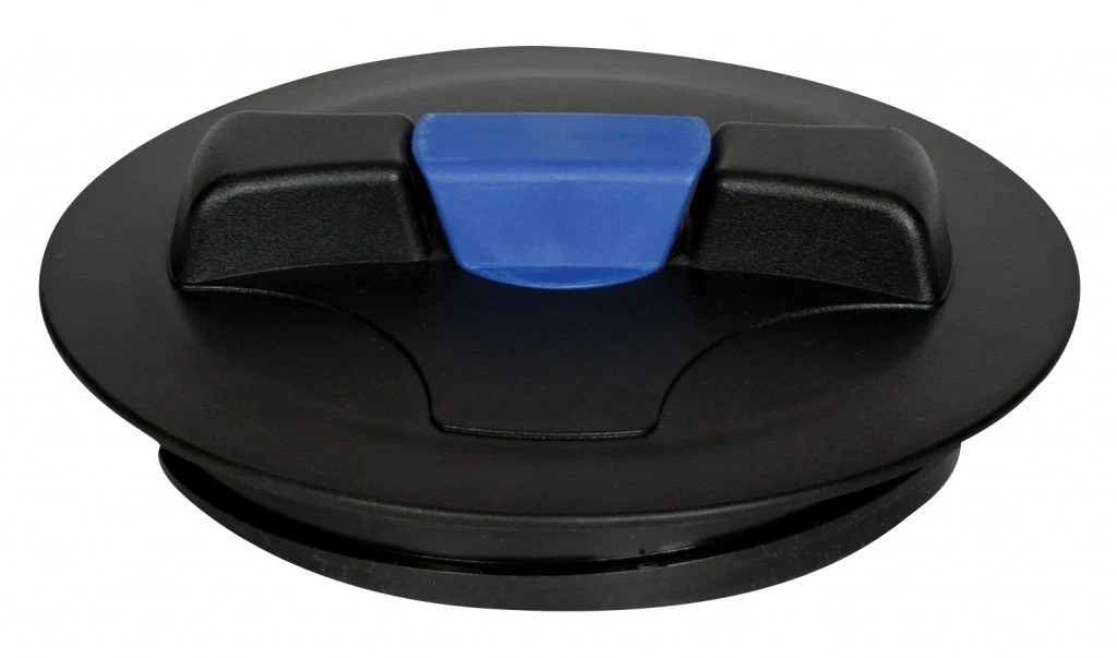2pc. 8″ Lid with blue snap-in vent, fits Norwesco tanks after 2008