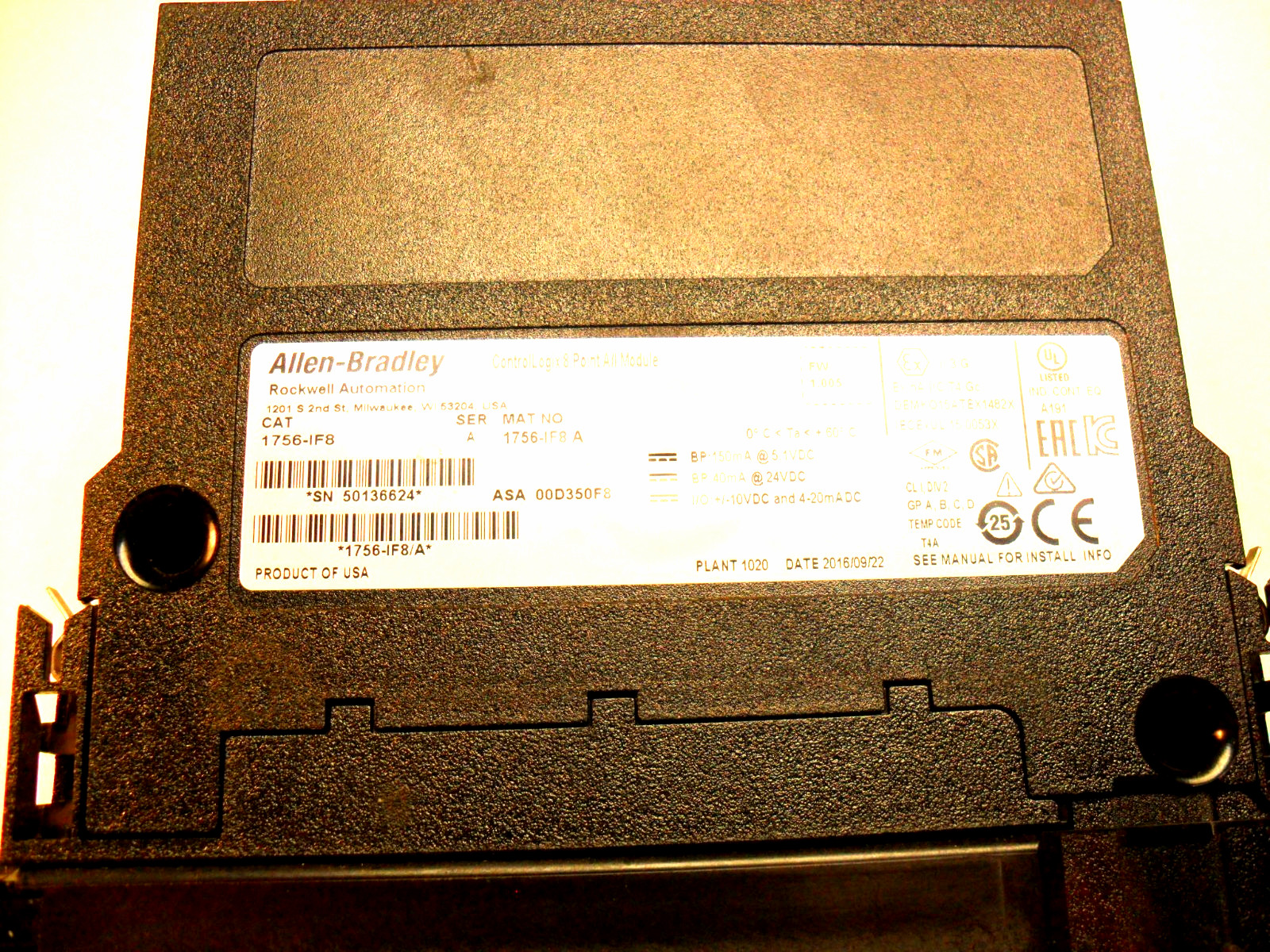 Allen-Bradley 1756-IF8 – Input Module,ControlLogix – New no Box