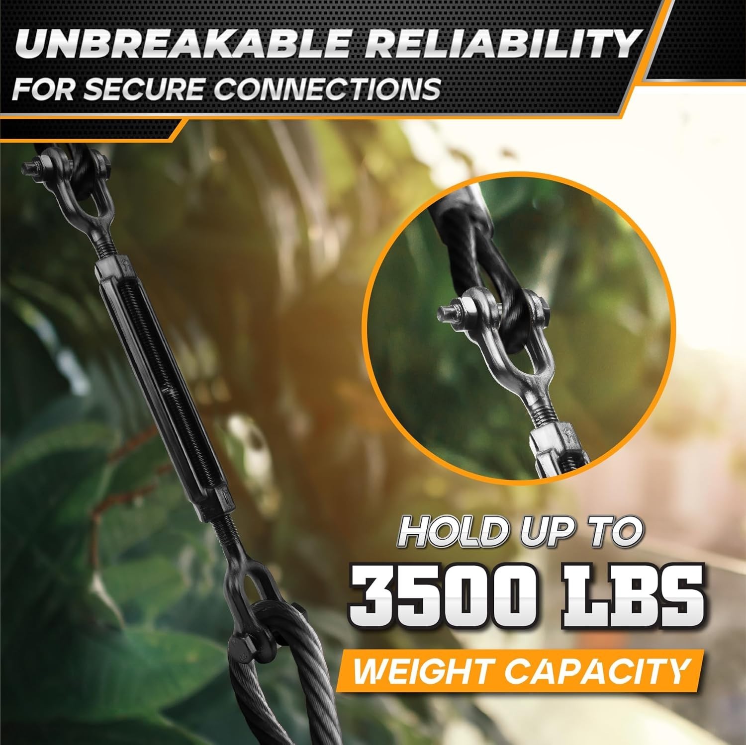 Versatile 5/8”x15” Turnbuckle with 3500 lbs Capacity for Indoor and Outdoor Use