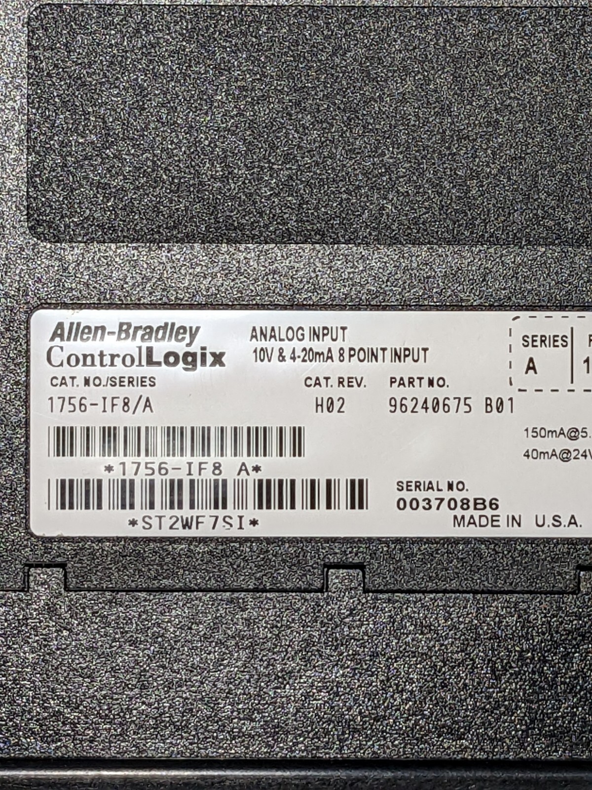 Allen-Bradley 1756-IF8 /A ControlLogix Analog Input Module 1756-1F8 PLC