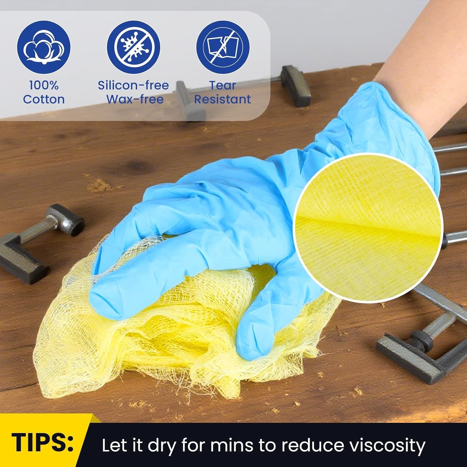 Tack Cloth 6 Pack Paint Woodworking Sticky Tac Rag 18X36inch Clean Dust