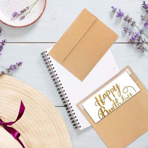 50 Pack Kraft Envelopes 4 X 6 Inch Brown Envelopes,A4 Envelopes, Card Envelopes,