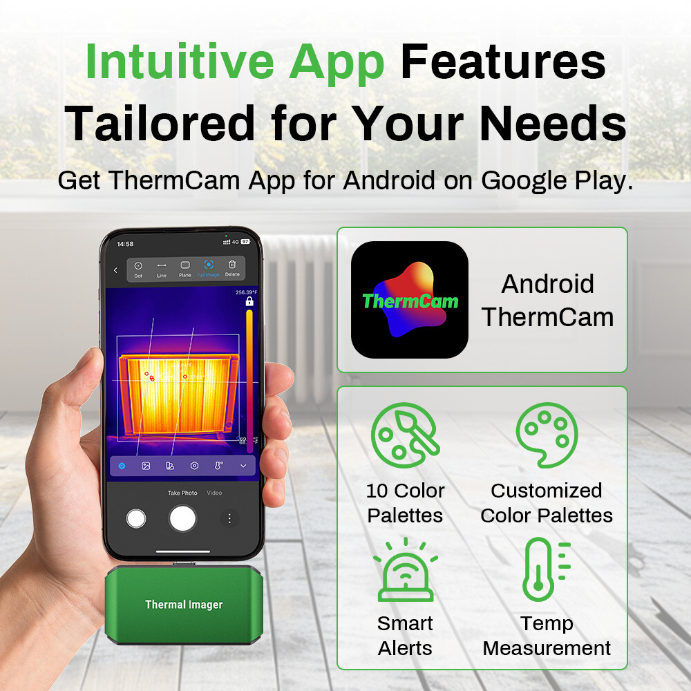 M256 Thermal Imaging Camera for Android Smartphones USB-C 256×192 IR Resolution