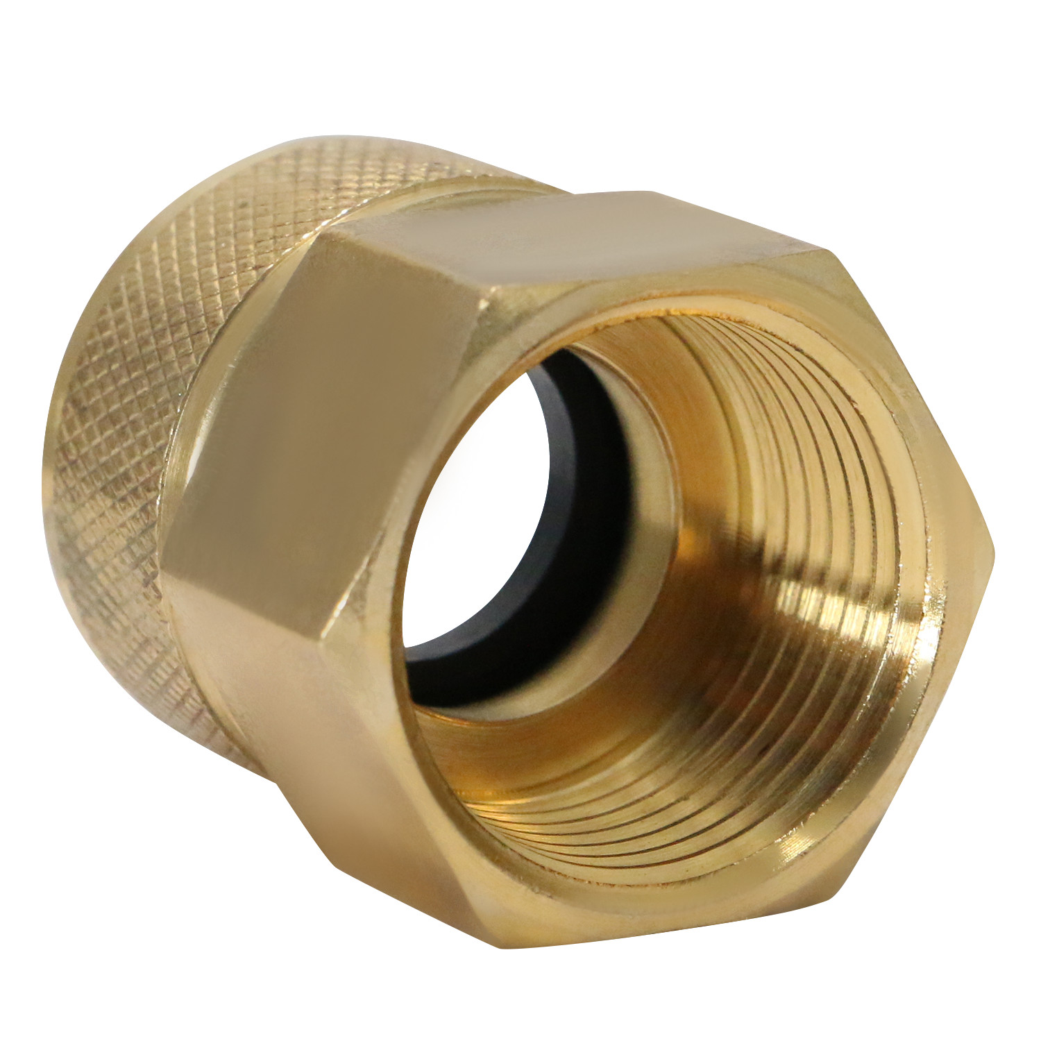 1 PIECE 3/4″ FNPT X 3/4″ FHT GARDEN HOSE THREADED SWIVEL ADAPTER, LEAD FREE