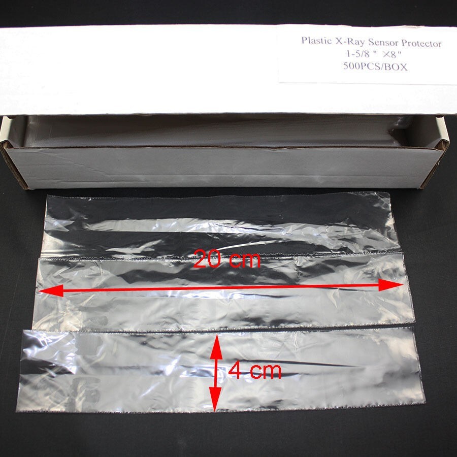 500 Pcs 41*197mm Dental Digital Protector X-ray Sensor Sleeve Cover 1-5/8″x8″