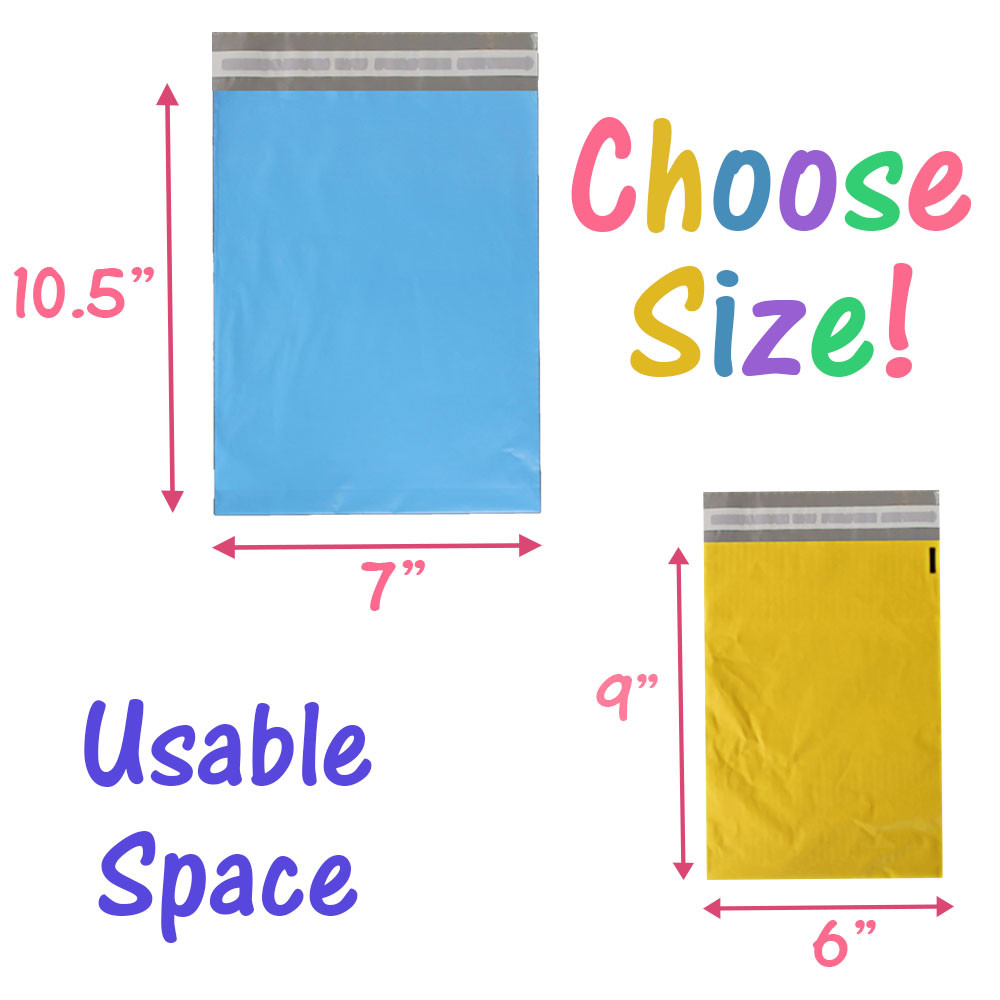 14.5×19″, 12×15.5,10×13, 7.5×10 Poly Mailers Self Sealing Shipping Bag Envelopes