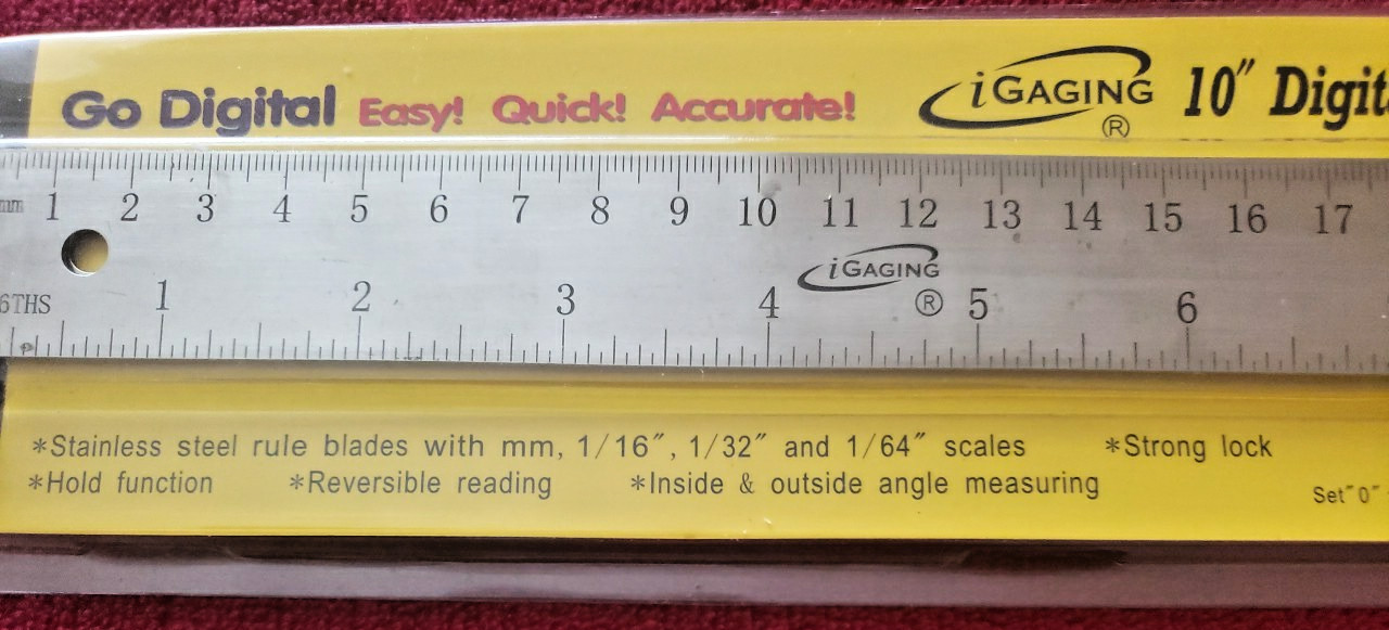 iGaging Digital Protractor_8″ & 10″ Blade_360 Range_0.05 Resolution_.3 Accuracy
