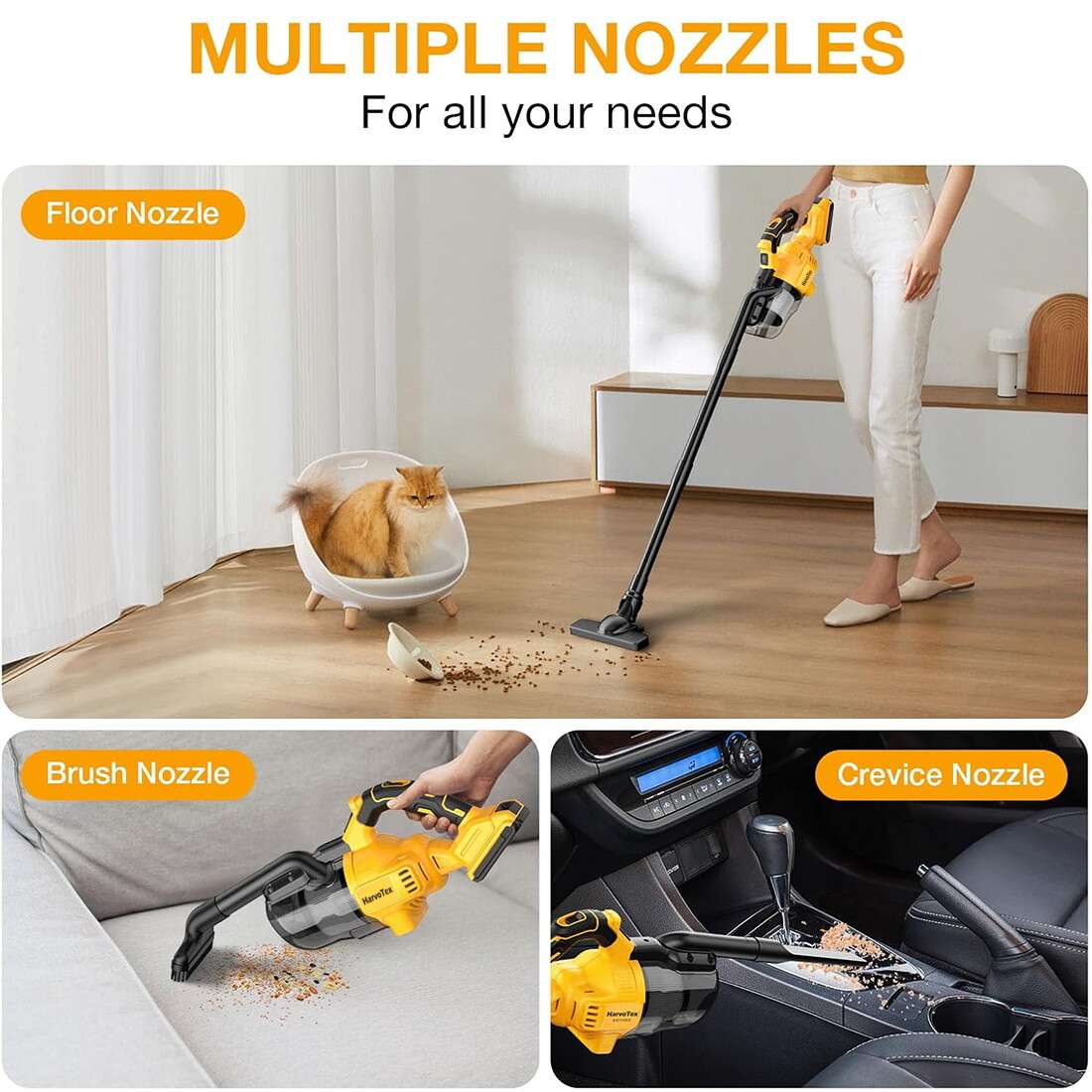 Cordless Vacuum For DeWalt 20V Battery, 5 in 1 Handheld Electric Vacuum Cleaner