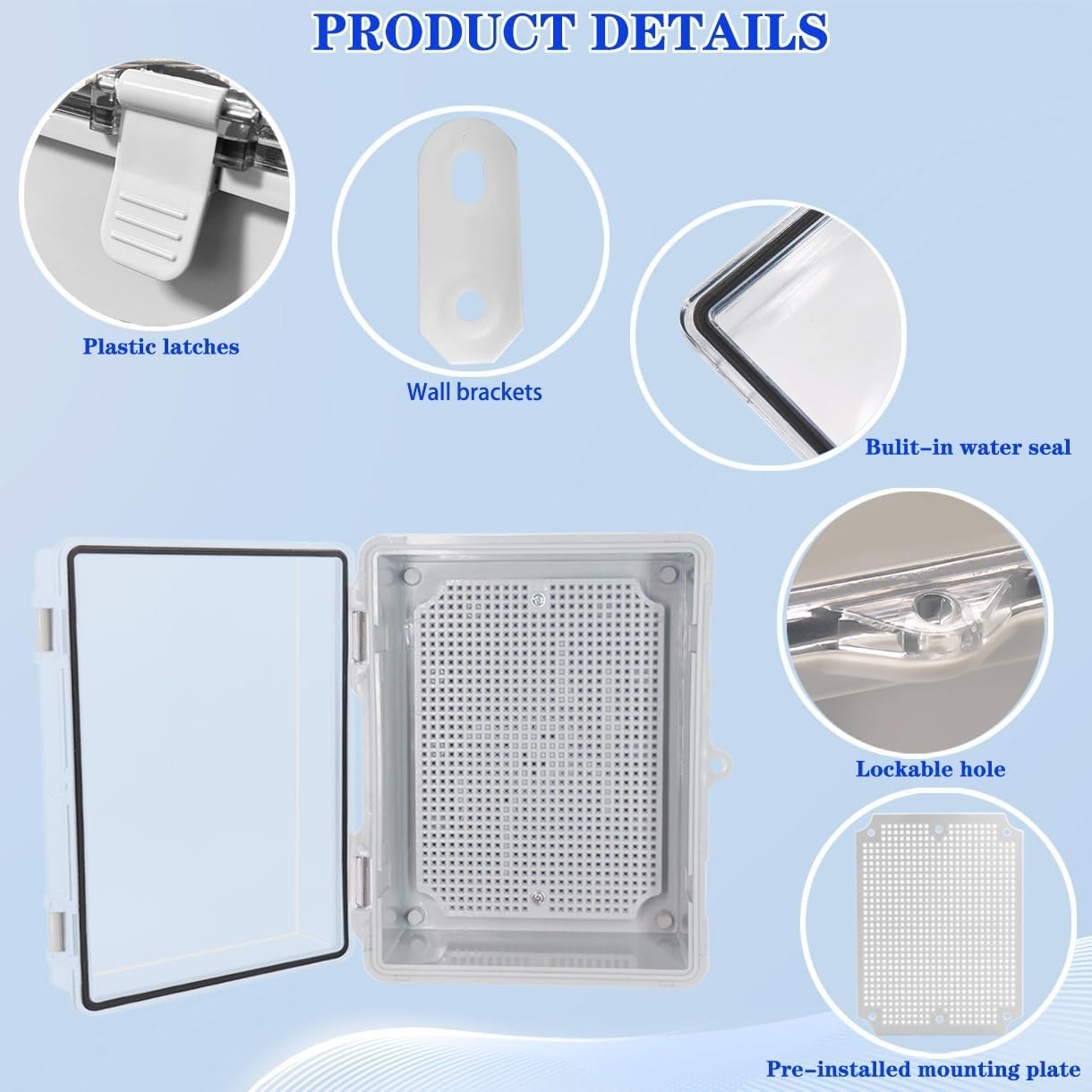 Outdoor Waterproof Electrical Box Junction Box Weatherproof IP67 ABS Plastic ..