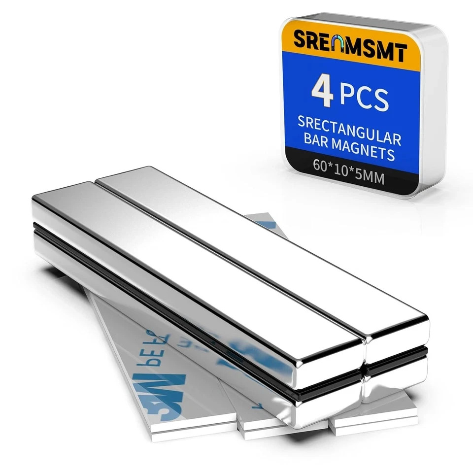 4-12 Neodymium Bar Magnets Rare Earth Rectangle Heavy Duty Powerful 60X10X3Mm